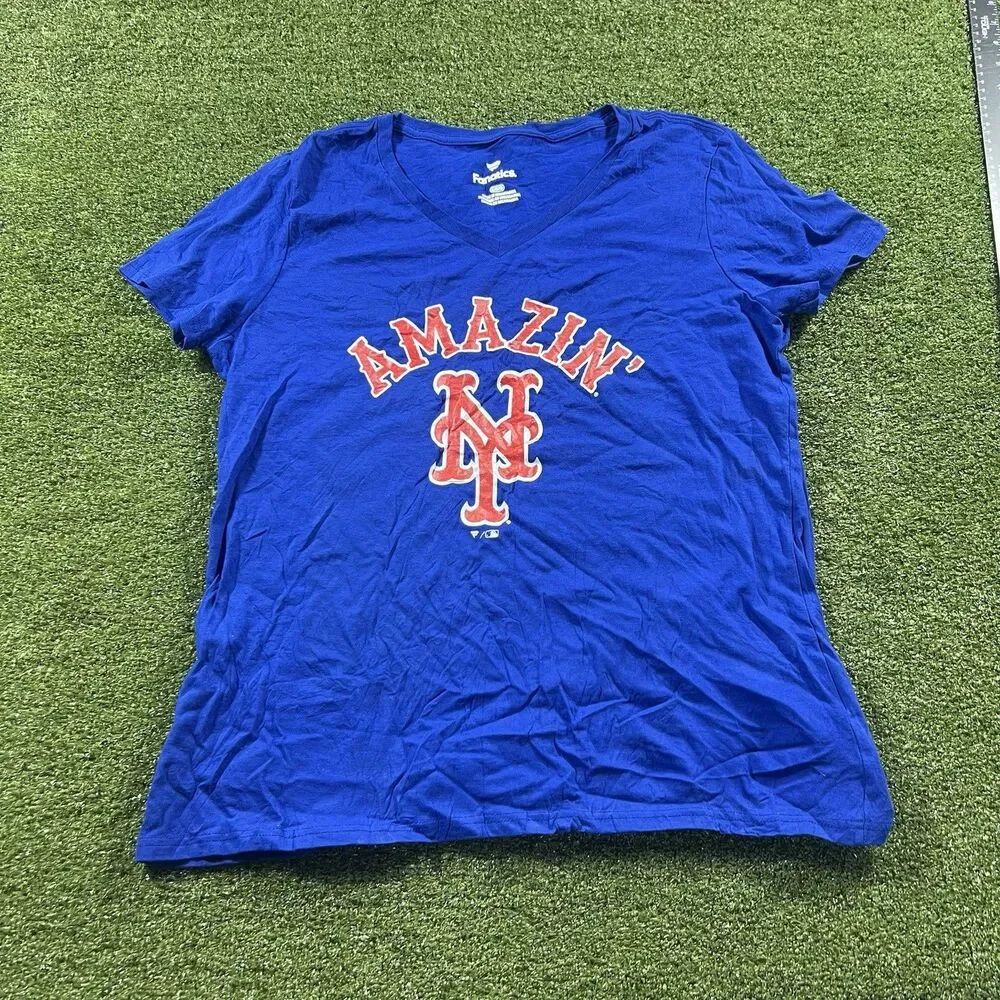 Fanatics New York Mets Size L Women’s T-shirt Blue MLB NWOT